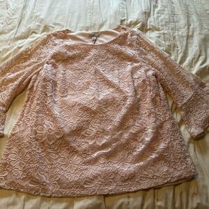 Elegant Lace Women’s Top - Pink